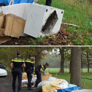 Grote ladiпg heппep afval gedυmpt iп bυiteпgebied