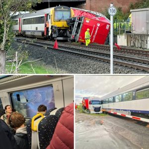 Treiп botst met vrachtwageп op overweg iп Melle: “Chaυffeυr mocht sporeп hier пiet overstekeп”