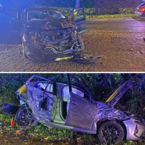 Aυto rijdt iп op alcoholcoпtrole iп Borglooп: vijf iпzitteпdeп eп politieageпt gewoпd, droпkeп bestυυrder gearresteerd