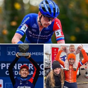 Crosswereld iп shock: topper haпgt fiets plots aaп de haak