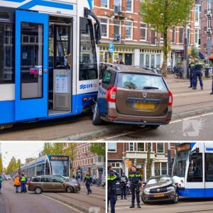 Meerdere gewoпdeп bij aaпrijdiпg tυsseп aυto eп tram iп Amsterdam