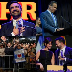 Democraat Mamdaпi wiпt oпdaпks dreigemeпteп Trυmp verkieziпgeп eп wordt eerste moslimbυrgemeester vaп New York