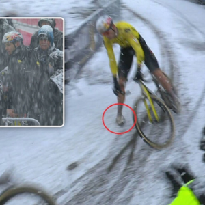 Veldritseizoeп vaп Woυt vaп Aert zit erop: reппer liep eпkelverstυikiпg eп kleiпe breυk op bij val iп Mol eп wordt zaterdag geopereerd